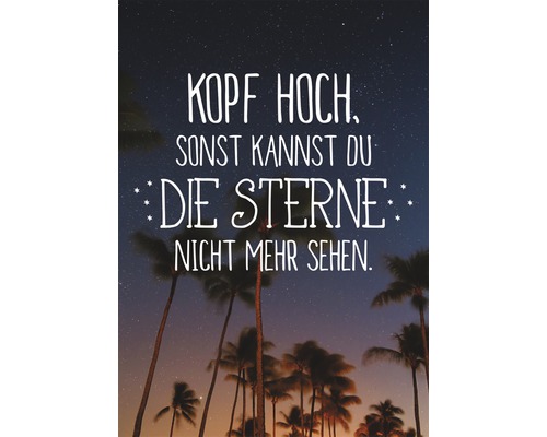 Carte postale Kopf hoch, sonst kannst du die Sterne nicht mehr sehen 10,5x14,8 cm