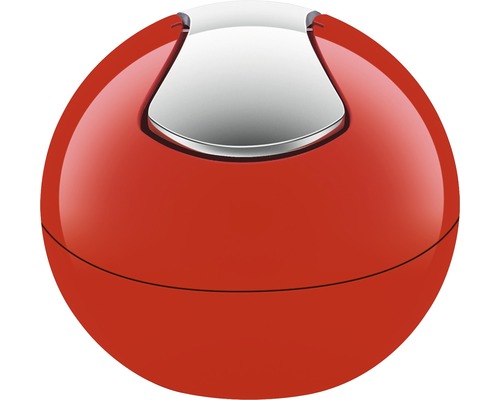 Poubelle à couvercle basculant Spirella Bowl-Shiny 1 l rouge