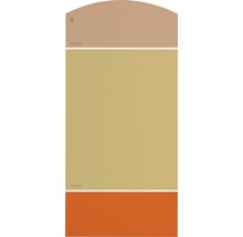 Farbfächer mit drei Farbtönen