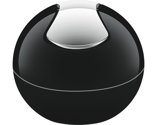 Poubelle à couvercle basculant Spirella Bowl-Shiny 1 l noir