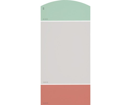 Carte échantillon de peinture A09 Les couleurs classiques - Fraîcheur des années cinquante 21x10 cm