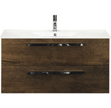 Waschbeckenunterschrank mit zwei Schubladen und Armatur