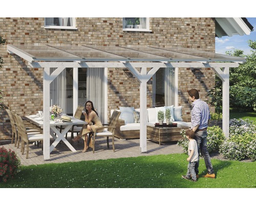 Toiture pour terrasses Andria, 541x250 cm, blanc