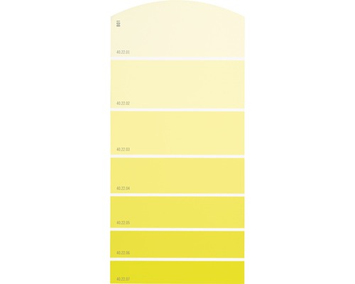 Carte échantillon de peinture B01 univers des couleurs jaune 21x10 cm-0