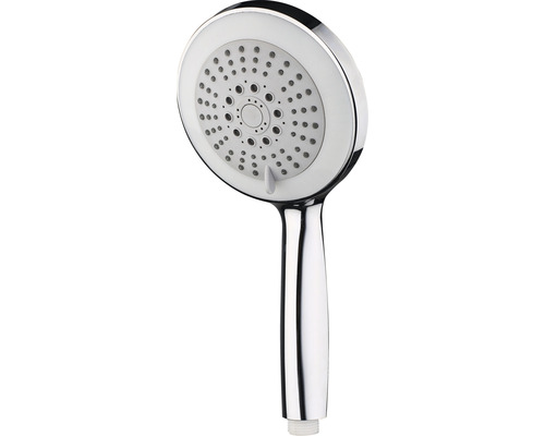 basano Handbrause Marsala Ø 13 cm mit LED Beleuchtung 3-fach verstellbar chrom Handbrause mit mehreren Strahlarten für Dusche