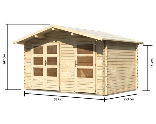 Abri de jardin en bois avec dimensions