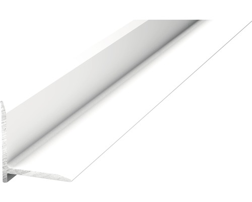 Profilé de raccordement mural aluminium blanc revêtu par poudre autocollant 13,1 x 13,1 x 1000 mm-0
