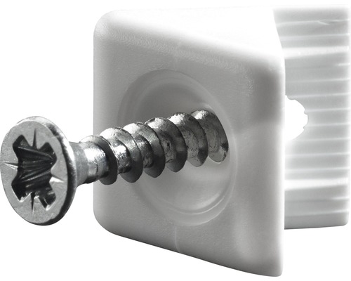Stabilisateur de paroi arrière 15x10,7 mm plastique blanc Clip de fixation avec vis