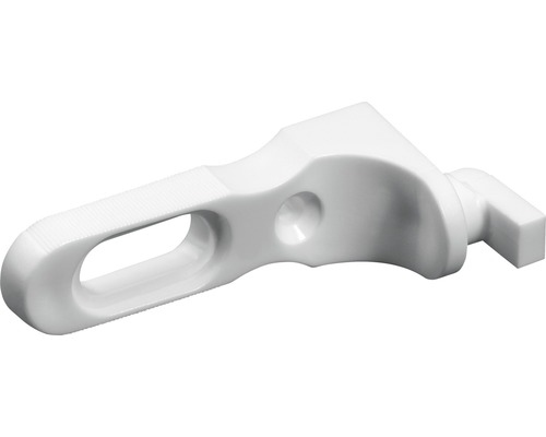 Connecteur pour paroi arrière jusqu'à 5 mm plastique blanc 2 Poignée de fenêtre en plastique