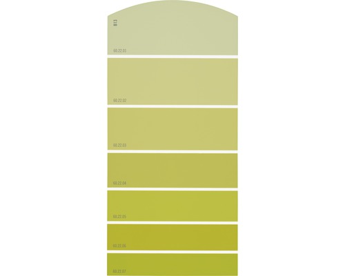 Farbmusterkarte Farbtonkarte B13 Farbwelt gelb 21x10 cm