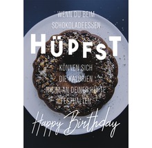 Carte de vœux Schokolade essen… Happy Birthday 11,5x16 cm