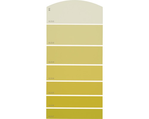 Farbmusterkarte Farbtonkarte B15 Farbwelt gelb 21x10 cm