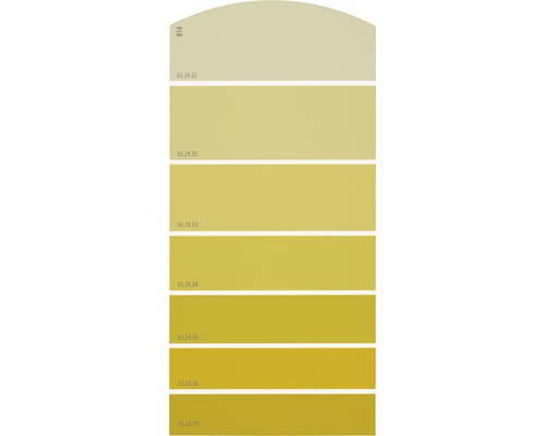 Farbmusterkarte Farbtonkarte B16 Farbwelt gelb 21x10 cm