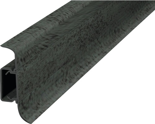 Plinthe à clipser Prinz cache-fil ardoise 50 mm x 250 cm Profilé de finition en plastique