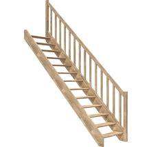 Escalier en bois avec rampe