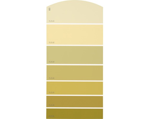 Farbmusterkarte Farbtonkarte B23 Farbwelt gelb 21x10 cm