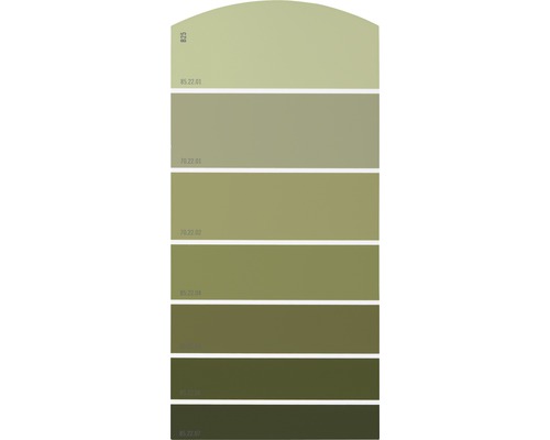 Farbmusterkarte Farbtonkarte B25 Farbwelt gelb 21x10 cm