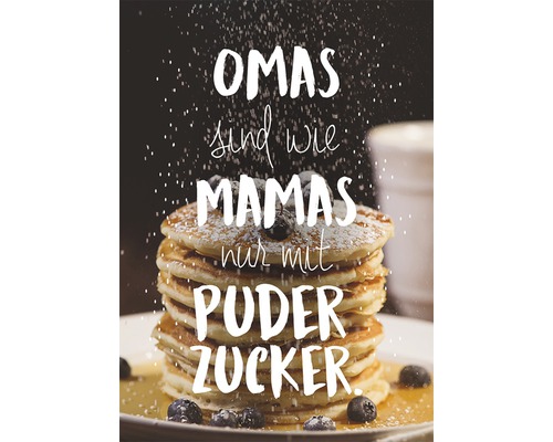 Carte de vœux Omas sind wie Mamas nur mit Puderzucker 11,5x16 cm