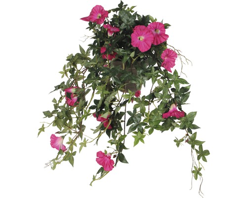 Fleur artificielle Pétunia suspendue, rose