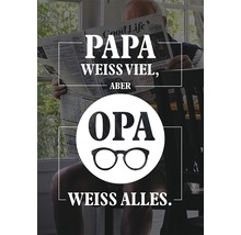 Grußkarte Papa weiß viel, aber Opa weiß alles 11,5x16 cm