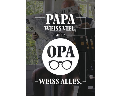 Carte de vœux Papa weiß viel, aber Opa weiß alles 11,5x16 cm