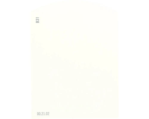 Farbmusterkarte Farbtonkarte B31 Off-White Farbwelt gelb 9,5x7 cm