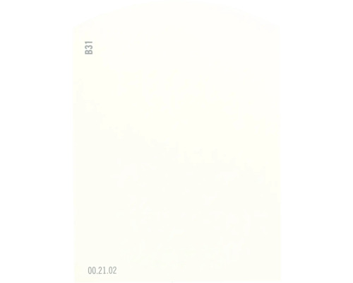 Carte échantillon de peinture B31 Off-White univers des couleurs jaune 9,5x7 cm Image vierge avec le texte B31 et 00.21.02.