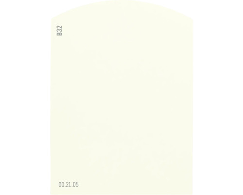 Carte échantillon de peinture B32 Off-White univers des couleurs jaune 9,5x7 cm Échantillon de couleur B32