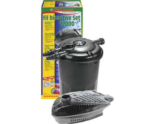 Teichfilter sera pond fil bioactive Set 12000, bis zu 12.000 l/h, 165 W, für Teiche bis zu 12.000 l, Förderhöhe bis zu 5,1 m Sera Pond Bioactive Set 12000 Druckfilter und Filterpumpe für Gartenteiche