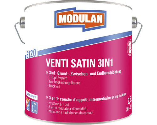 Farbeimer mit Venti Satin 3in1 Grund-, Zwischen- und Endbeschichtung