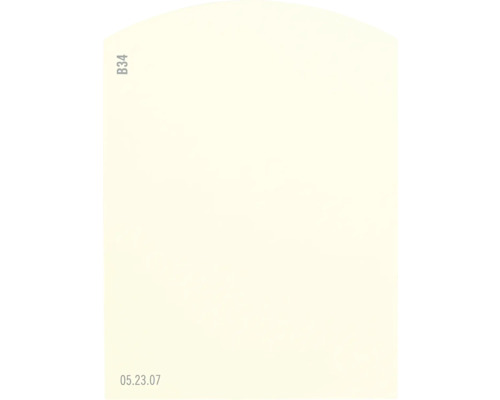 Carte échantillon de peinture B34 Off-White univers des couleurs jaune 9,5x7 cm Surface blanc jaunâtre