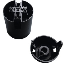 Lampenfassung E27 Kunststoff mit glattem Mantel schwarz-thumb-0