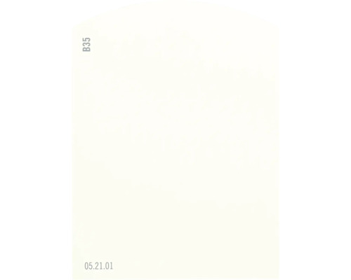 Carte échantillon de peinture B35 Off-White univers des couleurs jaune 9,5x7 cm Représentation abstraite de B35 et 05.21.01