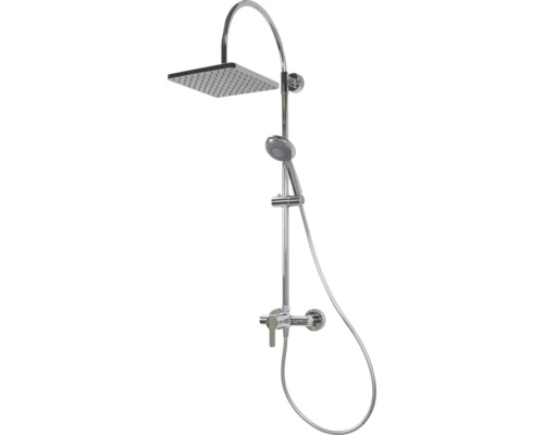 Colonne de douche avec mitigeur Breuer Aquamaxx 200 pomme haute carrée chrome 9243008000099