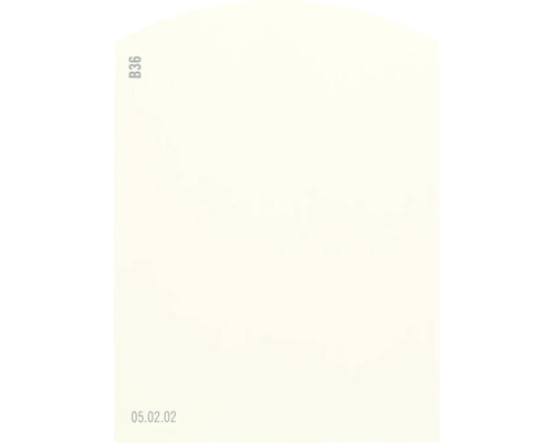 Farbmusterkarte Farbtonkarte B36 Off-White Farbwelt gelb 9,5x7 cm