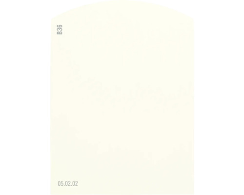 Carte échantillon de peinture B36 Off-White univers des couleurs jaune 9,5x7 cm Nuancier B36
