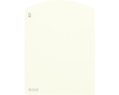 Carte échantillon de peinture B37 Off-White univers des couleurs jaune 9,5x7 cm