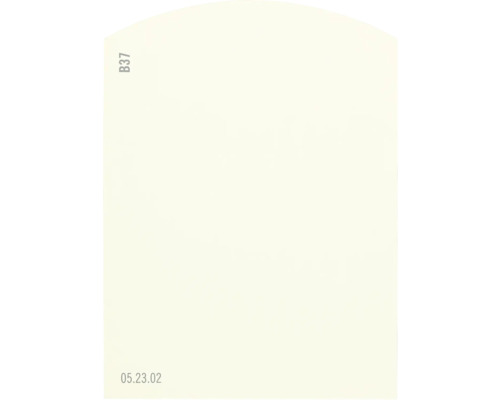 Carte échantillon de peinture B37 Off-White univers des couleurs jaune 9,5x7 cm Surface vierge avec indication de la date et du code
