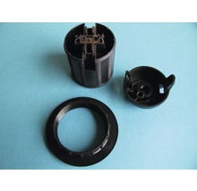 Lampenfassung E27 Kunststoff mit Außengewinde schwarz-thumb-1