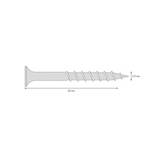 Vis pour construction rapide Knauf filetage à pas grossier TN 3,9 x 45 mm paquet = 250 pces-thumb-1