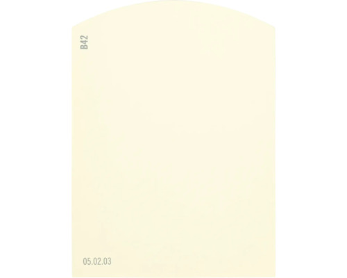 Carte échantillon de peinture B42 Off-White univers des couleurs jaune 9,5x7 cm