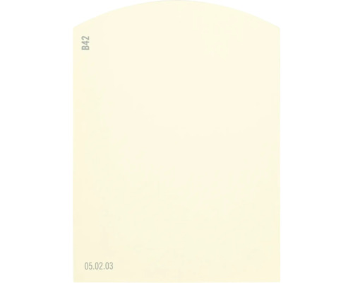Carte échantillon de peinture B42 Off-White univers des couleurs jaune 9,5x7 cm Feuille de papier vierge avec impression B42