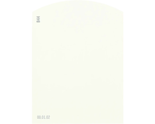 Farbmusterkarte Farbtonkarte B44 Off-White Farbwelt gelb 9,5x7 cm