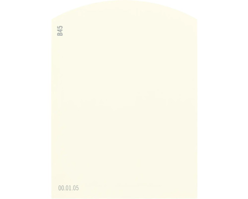 Farbmusterkarte Farbtonkarte B45 Off-White Farbwelt gelb 9,5x7 cm