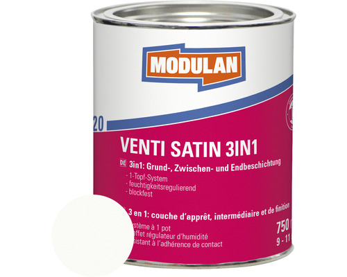 MODULAN 6120 Venti Lack Satin 3in1 RAL 9016 verkehrsweiß 750 ml