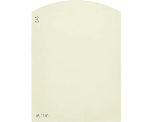 Farbmusterkarte Farbtonkarte B46 Off-White Farbwelt gelb 9,5x7 cm