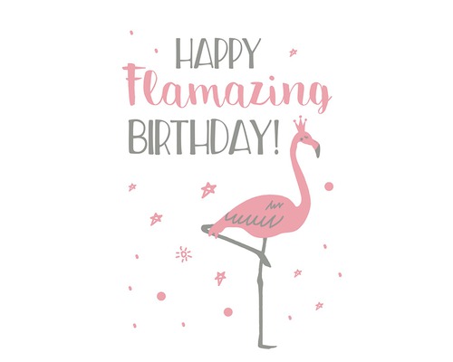 Carte de vœux Happy Flamazing Birthday! 11,5x16 cm
