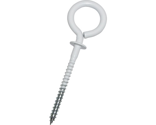 Ringschraube mit Beffe weiß 3,5x51 mm 100 Stück Ösenschraube mit Schraubgewinde