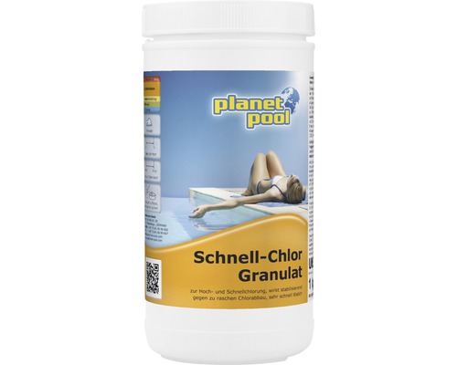 Granulés de chlore rapide, 1 kg Planet Pool Granulés de chlore rapide pour le nettoyage de piscine