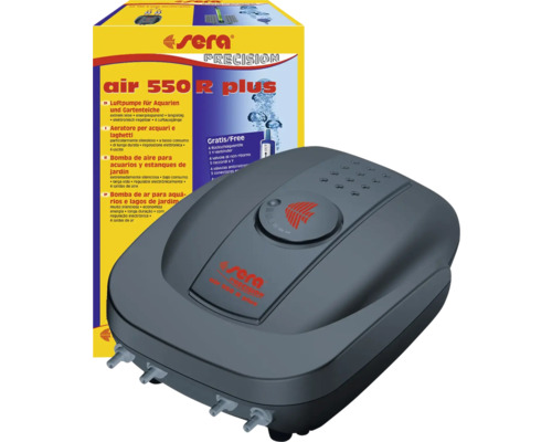 Pompe à air sera air 550 R plus, aérateur, pompe à membrane Sera Air 550 R Plus Pompe à air pour aquarium avec emballage